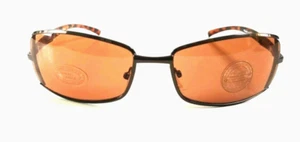 Vintage 90's Mid-Rectangle Metal Sport Sunglasses (Brown/Tortoise) - Picture 1 of 4