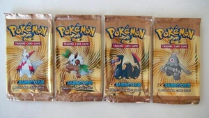 Pokemon Empty EX SANDSTORM Booster Pack Wrappers x4 (2003) - Picture 1 of 7