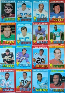  NFL Topps Trading Cards Lot 1971 - Bild 1 von 4