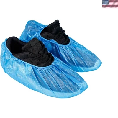 200 Pack Waterproof Non Slip Disposable Shoe Covers Indoor Outdoor Booties - Image 1 of 4
