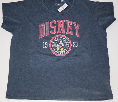 Camiseta The Walt Disney Company Store Collegiate Mickey Mouse Azul Mujer 3XL NUEVA Foto 1 de 4