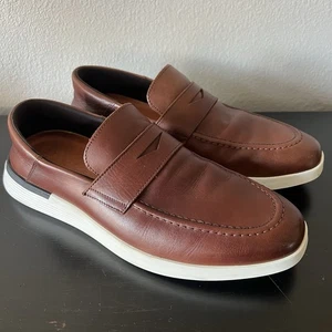Mocasín cruzado Wolf & Shepherd para hombre talla 10 marrón blanco - Imagen 1 de 7