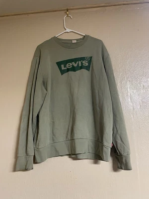 Levi's Crewneck Soft Fleece Long Sleeve Sweatshirt, Olive Green, Standard Fit - Image 1 of 4