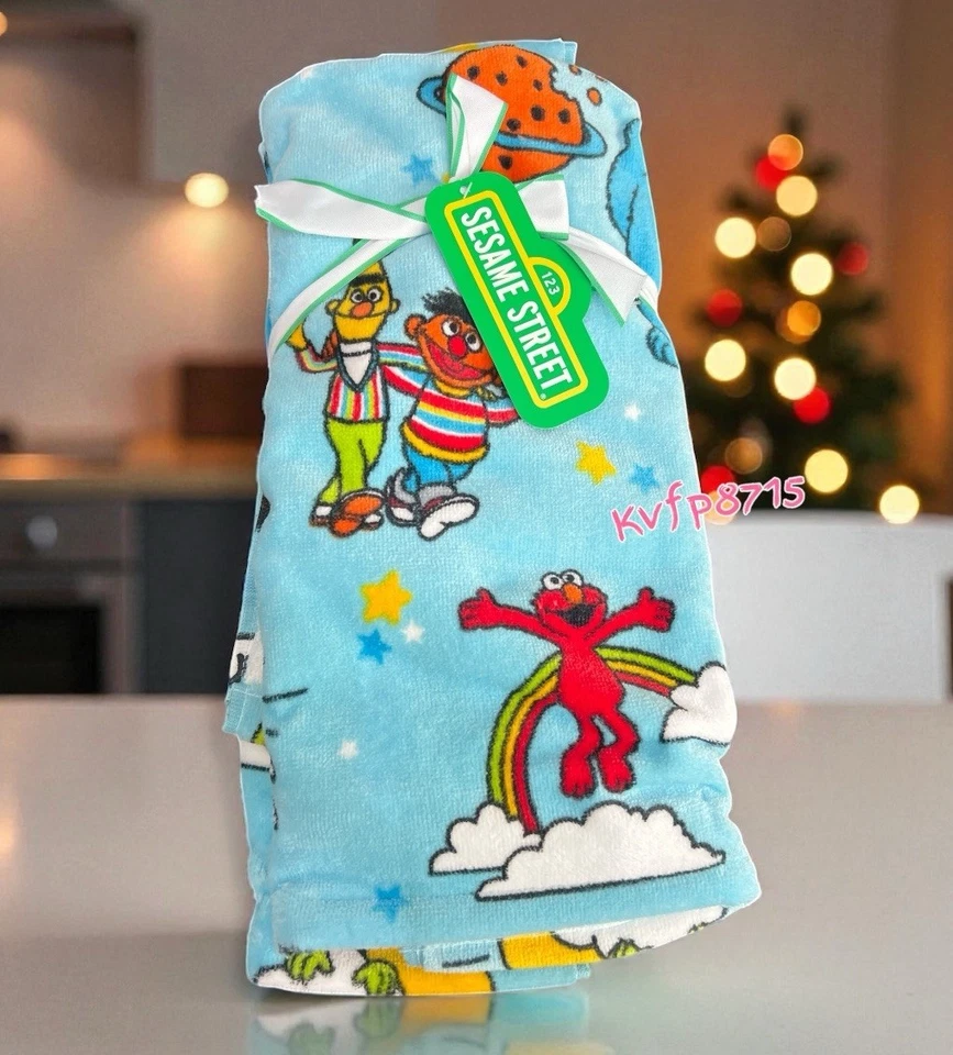 Toallas de mano 2 piezas Sesame Street Elmo Cookie Monster Rainbow Stars NUEVAS 100 % algodón Foto 1 de 3