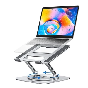 Adjustable Laptop Stand for Desk, Ergonomic Riser with 360° Rotating Base, Fo... - Picture 1 of 4