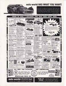 1968 Auto World Model & Slot Car Print-Ad with prices - Picture 1 of 1