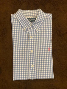 Polo Ralph Lauren Hemd / Kurzarm / Gr. L Classic Fit / Blau Weiß Kariert - Bild 1 von 5