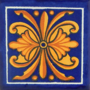 3 Sq Ft Tiles Ceramic Mexican Talavera Handmade Tile 27 PCS 4x4 - C180 - Picture 1 of 1