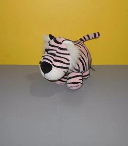 8" Paperchase Pink Chunky Love Tiger Bean Stuffed Plush w/ Heart Tush - Picture 1 of 1