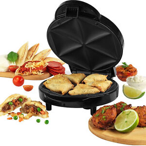 Electric Samosa Maker Mould Non Stick Toastie Snack Press Coated Plates Cookware