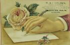 1880'S M. & J. Holden Corset Store Lady' Hand Letter Pen Rose &O