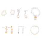 1:6 Dollhouse Doll Pearl Necklace Bracelet Earrings 30CM Doll Wear Jewelry Toy❤