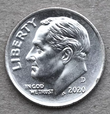 2020 D Roosevelt Dime BU Cover