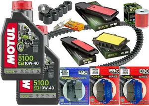 KIT/TAGLIANDO YAMAHA XMAX 400 2013/2017 MOTUL FILTRI CANDELA CINGHIA RULLI FRENI - Foto 1 di 10