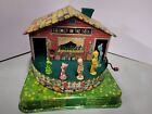 1950s MATTEL Music Maker Toy #523 "Farmer in the Dell" Rotating Tin Toy litho