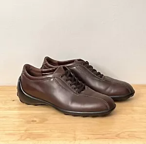TOD'S Men Size 38 EU Brown Leather Loafer Driving Sneaker Shoes - Picture 1 of 9