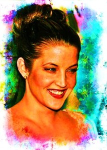 Lisa Marie Presley Celebrity 4/5 ACEO Fine Art Print By:Q Blue