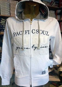 Felpa uomo Guru aperta zip con logo ricamato, tasche e cappuccio art G991056 - Picture 1 of 3