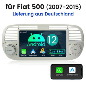 7" GPS Navi Autoradio Android 12.0 für Fiat 500 2007-2015 WIFI Bluetooth CARPLAY