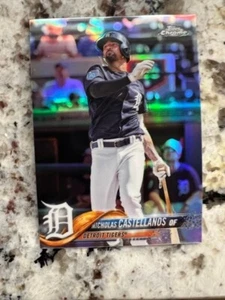 2018 TOPPS CHROME REFRACTOR PARALLEL CARD TIGERS NICHOLAS CASTELLANOS #104 - Picture 1 of 1