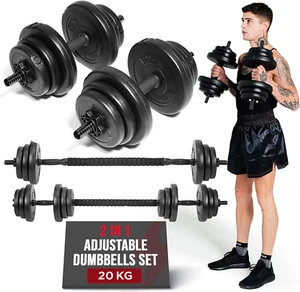 Adjustable Dumbbells Set Hand Weights for Men & Women Gym Fitness Training - Picture 1 of 11