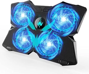 LIANGSTAR Laptop Pad Stand 5 Silent Fans RGB 2 USB Ports for 12-17 Inch New 2023 - Picture 1 of 1