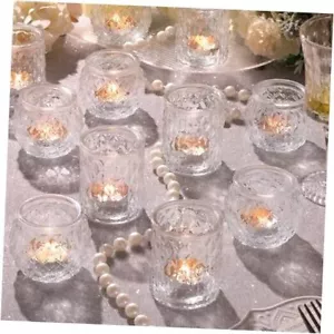 pcs Assorted Votive Candle Holders for Wedding Centerpiece Tea Light 12 Clear - Picture 1 of 7