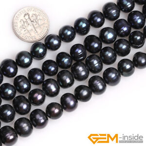 Natural 7-8mm Freshwater Pearl Near Round Beads For Jewelry Making Strand 15" YB
