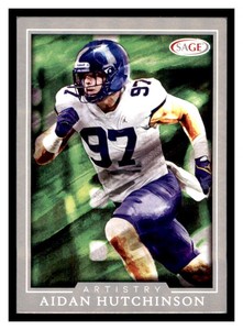 2022 SAGE Artistry #2 AIDAN HUTCHINSON Michigan Wolverines ~E9D