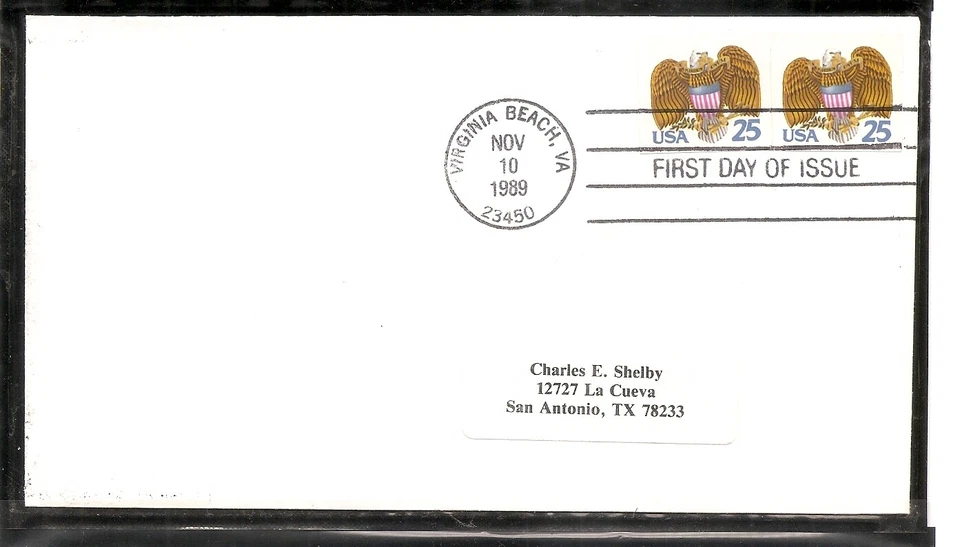 US SC # 2431 Eagle And Shield FDC. No Cachet. 1 - Image 1 of 1