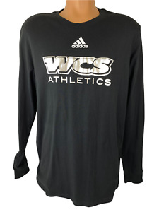 Adidas Amplifier Tee Shirt XL Black w/ Silver WCS Athletics on Front Long Sleeve