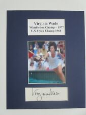 Tennis Great Virginia Wade -  1977 Wimbledon Champion & her autograph - 