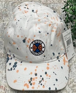 Cross Colours Mütze Neu mit Etikett Farbspritzer weiß blau Cantaloupe orange - Bild 1 von 7