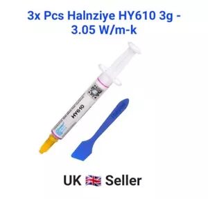 3x Halnziye HY610 Gold 3g Tube Wärmeleitpaste / Paste für CPU Wärmeübertragungen - Bild 1 von 8