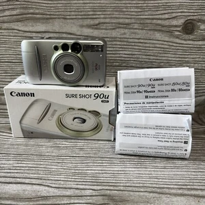 Canon Sure Shot 90U II 38-90mm Camera w/ Box & Manual 2.4x Zoom Tested Working - Picture 1 of 12