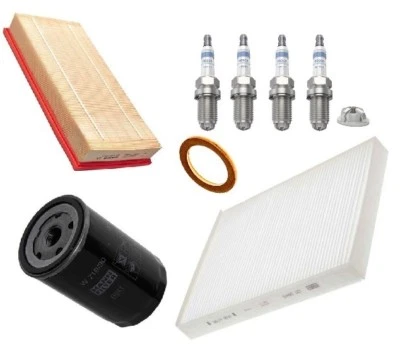 Service Kit Fits Audi VW Skoda Seat 1.8T Mann Air Oil Pollen Filter Spark Plugs - Image 1 of 4