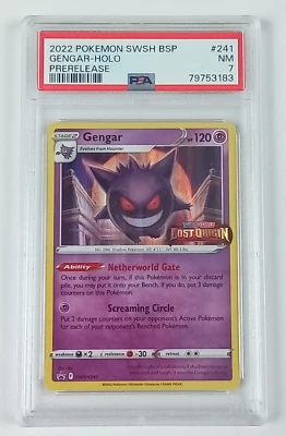 Gengar Swsh241 Sword Shield Promo Black Star Holo PSA 7 Pokémon Card 2022 - Image 1 of 4