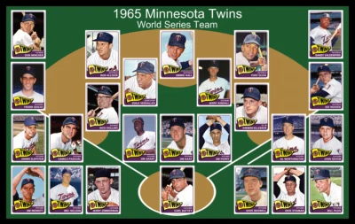 1965 MINNESOTA TWINS Baseball Card POSTER Man Cave Team Photo Decor Art Fan Gift - Image 1 of 2