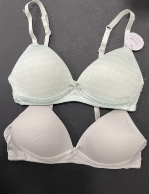 Tahari Girls 2-Piece Enhanced Support T-Shirt Bra Size 30A 6728 - Image 1 of 2