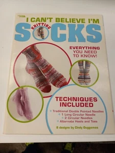 Leisure Arts I Can’t Believe I’m Knitting Socks Pattern Booklet 8 Sock Designs - Picture 1 of 1