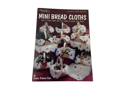 Leisure Arts Mini Bread Cloths Cross Stitch Pattern Booklet Flower Apple Santa - Image 1 of 3