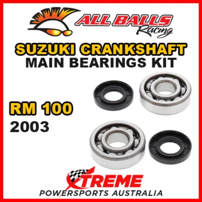 Todas las bolas 24-1006 para Suzuki RM100 RM 100 2003 cojinetes principales del cigüeñal Foto 1 de 2