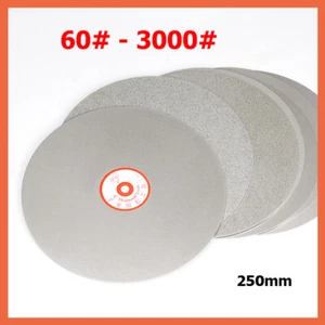 250mm Diamond Coated Flat Lap Wheel Ceramic Glass Grinding Discs 60-3000 GRIT - Picture 1 of 7