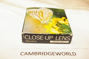 MINOLTA 55mm No.1 Close UP MACRO lens filter with case NEW VERY OLD STOCK in BOX - Picture 1 of 1