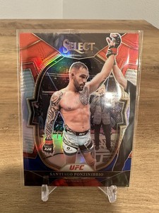 2023 Panini UFC Select Santiago Ponzinibbio Red White Blue Prizm Holo