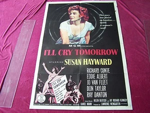 Póster de la película M-G-M 1955 OS, "YO LLORARÉ MAÑANA" Ruth Roman Story -Susan Hayward - Imagen 1 de 1