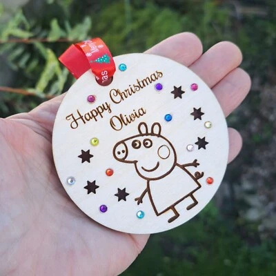 Peppa Pig Xmas Baubles Personalised Peppa Pig Xmas Eve Box Gifts George Pig - Image 1 of 4