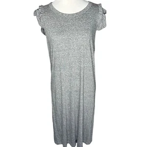 Vestido Current Elliott The Ruffle Muscle Gris Brezo Sólido Talla 2 - Imagen 1 de 6