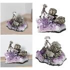 Creative Miner Crystal Decoration Stone Model Amethyst Cluster with Miner