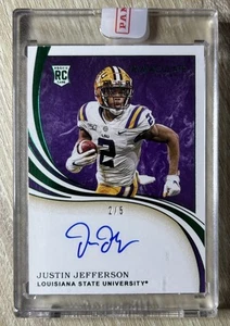 2020 Panini Immaculate Justin Jefferson Rookie Auto /5 - Picture 1 of 3